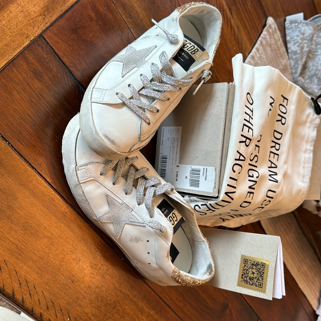 Golden Goose Super-Star Silver And Gold